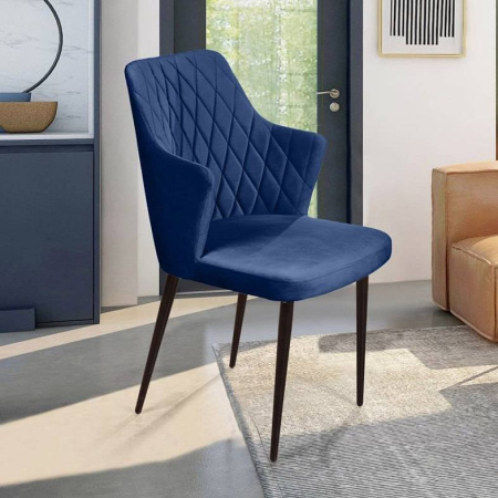 Стул HUNT (NAVY VL 68, BK, VD)